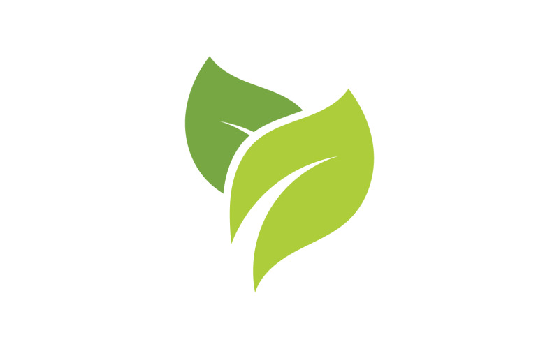Green Leaf nature element tree design or company name v22