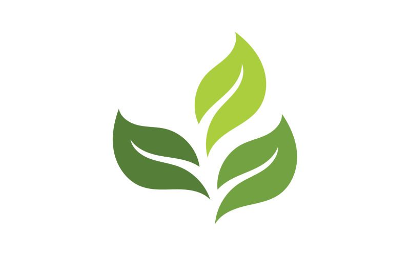 Green Leaf natuurelement boomontwerp of bedrijfsnaam v4