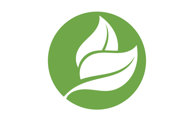 绿叶自然元素树设计或公司名称 v60