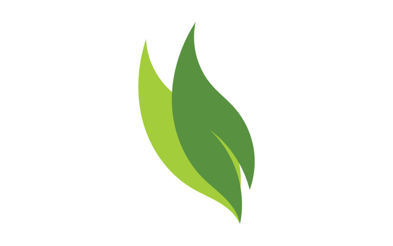 Yeşil Yaprak doğa öğesi ağaç tasarımı veya şirket adı v8