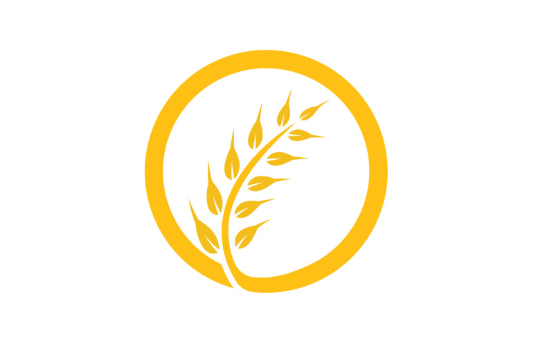 Agricoltura grano riso cibo logo v4