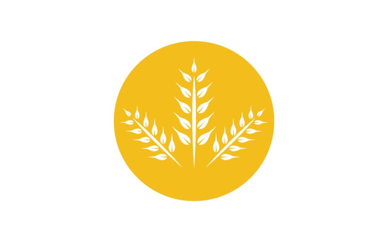 Agriculture wheat rice food logo v9 #324466 - TemplateMonster