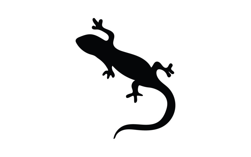 Eidechse Gecko Tier Reptil Logo einfach v3