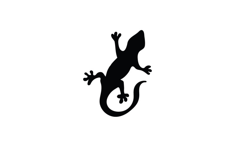 Jaszczurka gekon zwierzęcy gad logo proste v7