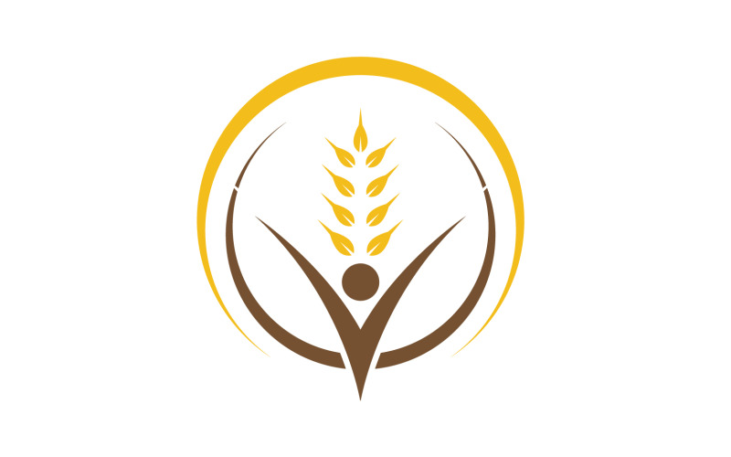 Jordbruk vete ris mat logotyp v13