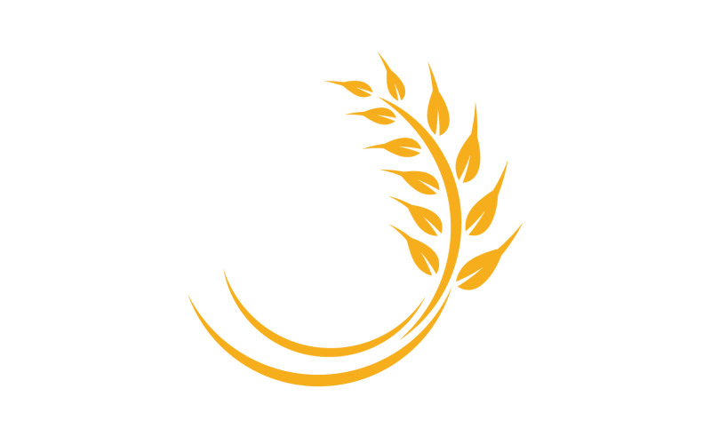 Jordbruk vete ris mat logotyp v5