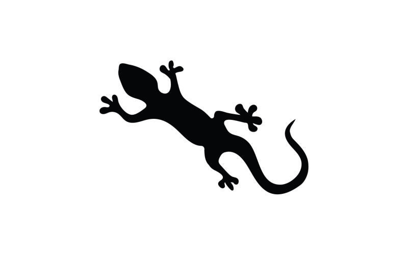 Lagarto gecko animal reptil logo simple v8