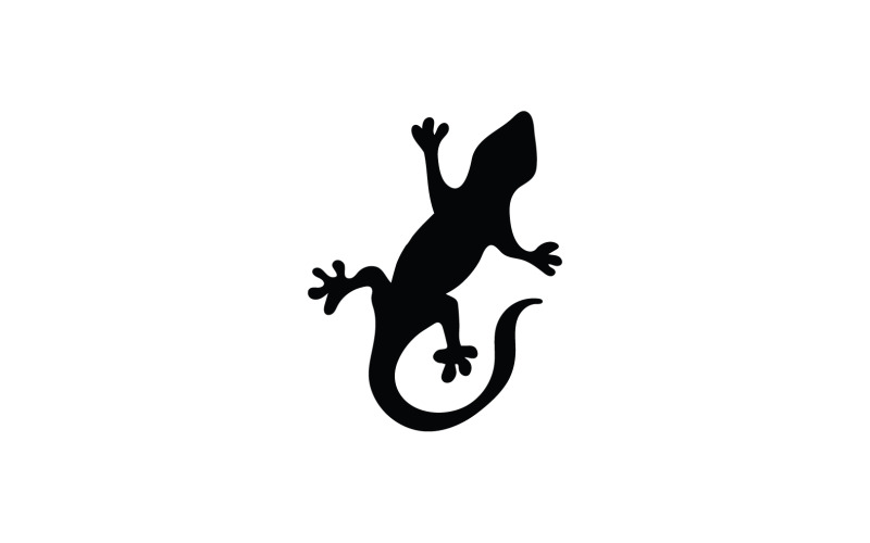 Lézard gecko animal reptil logo simple v7
