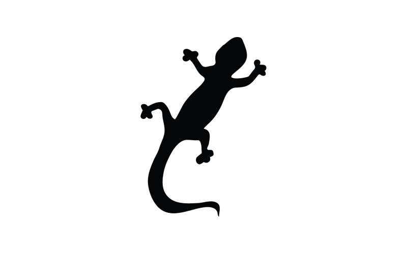 Lucertola geco animale rettile logo semplice v6