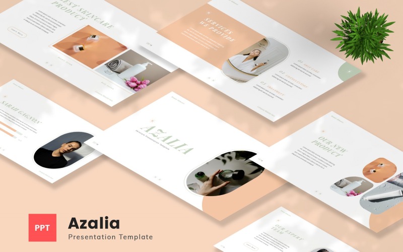 Azalia — Powerpoint-mall för hudvård