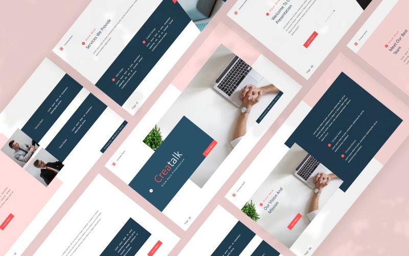 Creatalk — Modèle Powerpoint de Pitch Deck