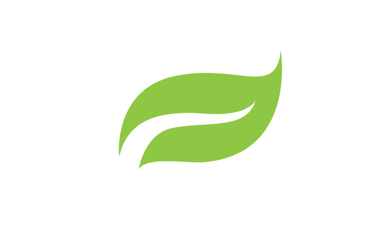 Diseño de árbol de logotipo simple de hoja verde v2