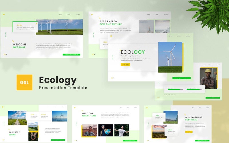 Ekologi — förnybar energi mall för Google Slides