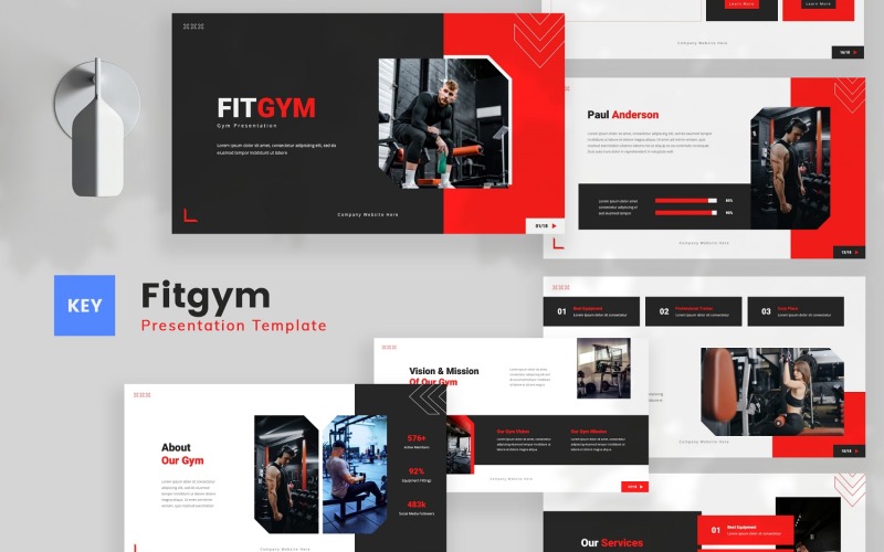 Fitgym — Gym Keynote sablon