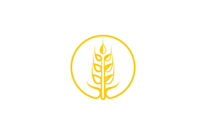 Frumento riso avena cibo logo design v14
