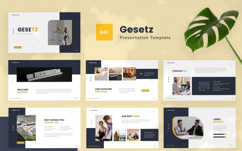 Gesetz — Modelo de Google Slides de consultoria jurídica