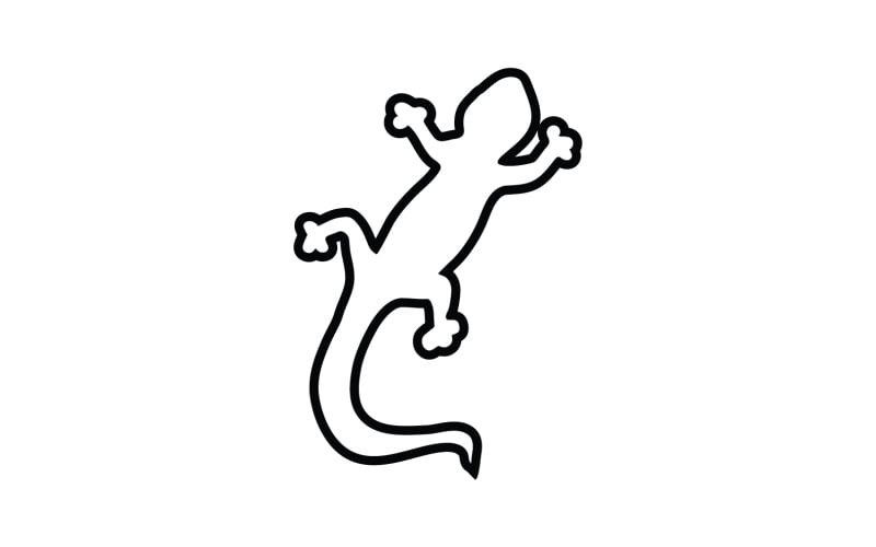 Ještěrka gecko zvíře plaz logo jednoduché v14