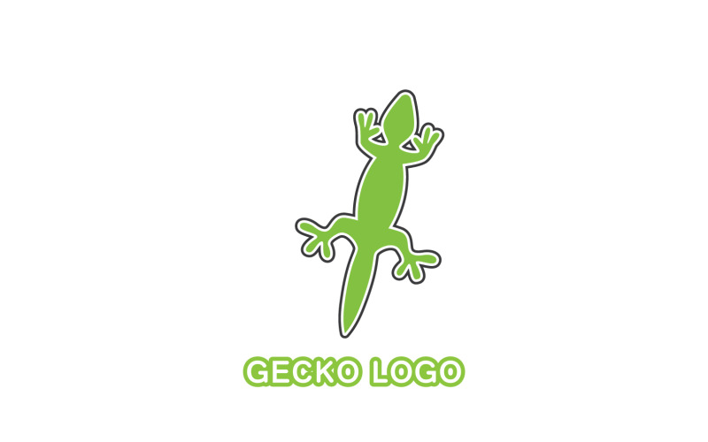 Ještěrka gecko zvíře plaz logo jednoduché v34