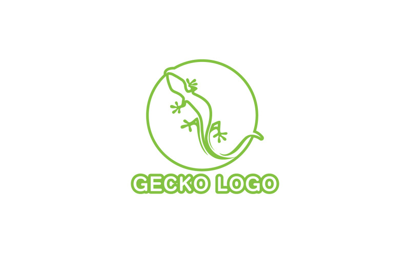 Lizard gecko djur reptil logotyp enkel v25