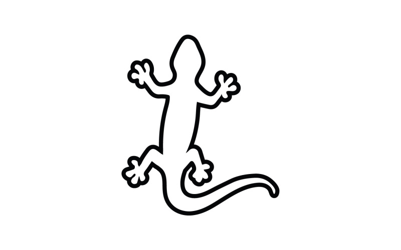 Lucertola geco animale rettile logo semplice v12