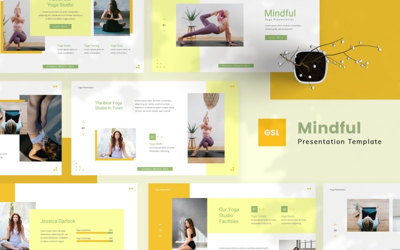 Mindful — Yoga Шаблон Google Slides