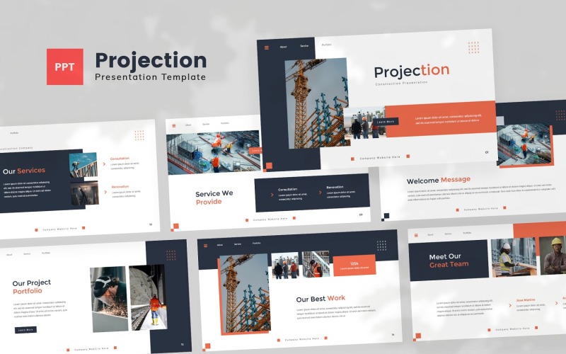 Проекция — Шаблон Powerpoint для строительства