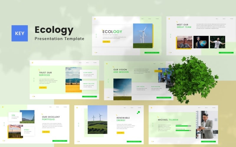 生态学——可再生能源主题演讲模板