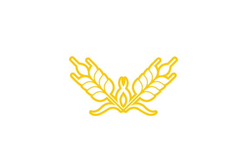 Tarwe rijst haver eten logo ontwerp v19