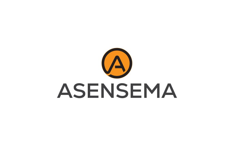 Asensema A harfi logo tasarım şablonu