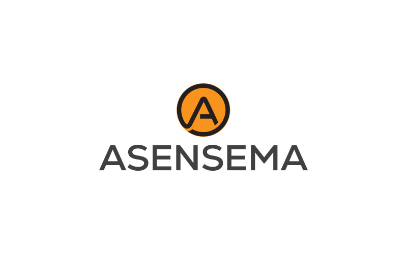 Asensema levél egy logó tervezősablon