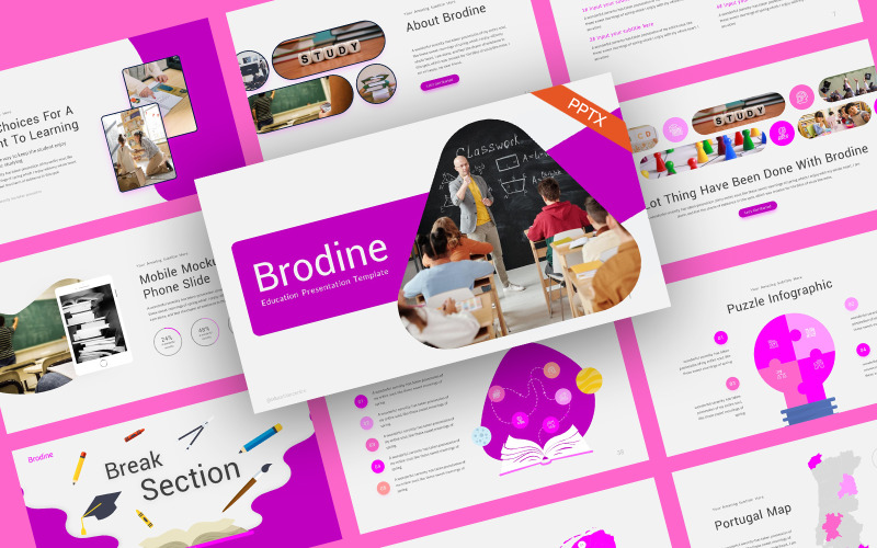 Brodine Creative Education PowerPoint-mall