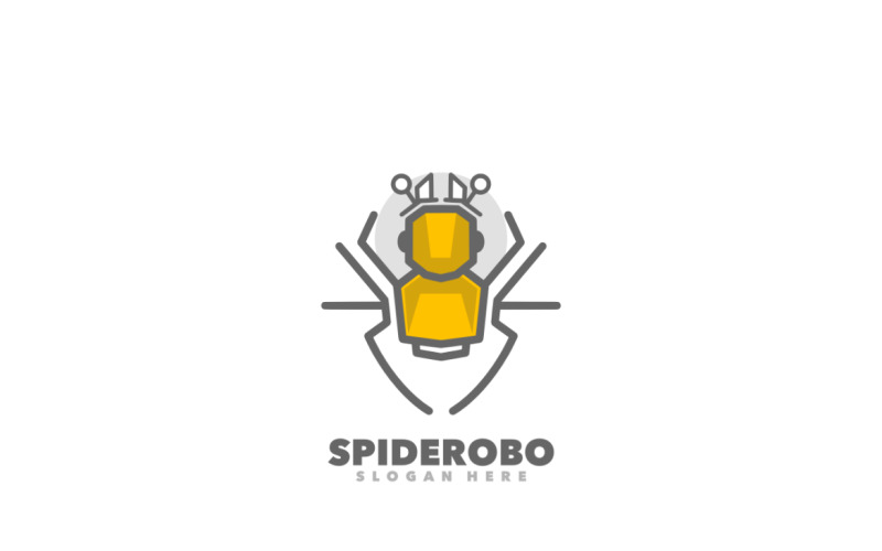 Einfache Logo-Vorlage für Spinnenroboter