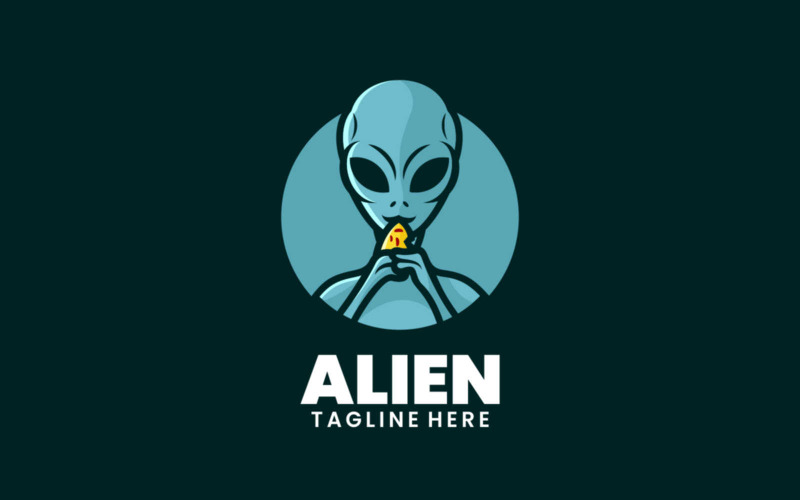 Mascotte aliena Cartoon Logo Design
