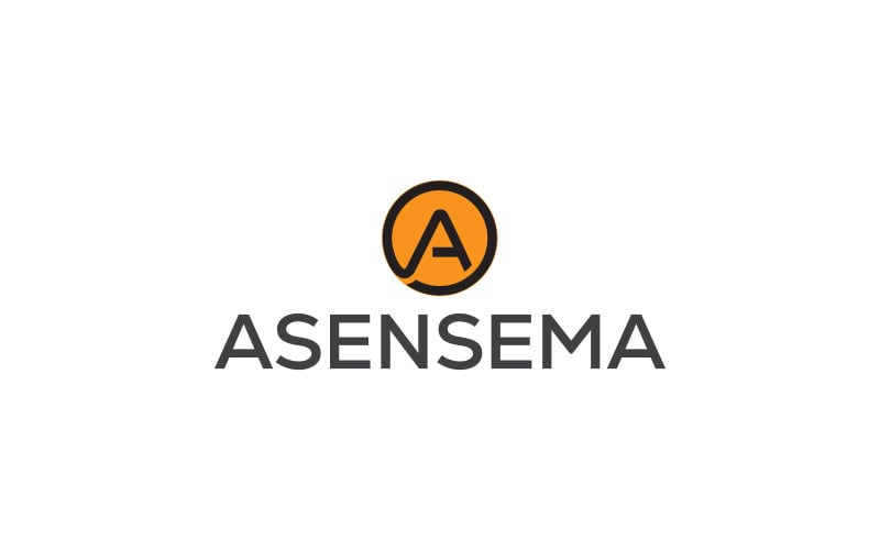 Modelo de design de logotipo Asensema letra A