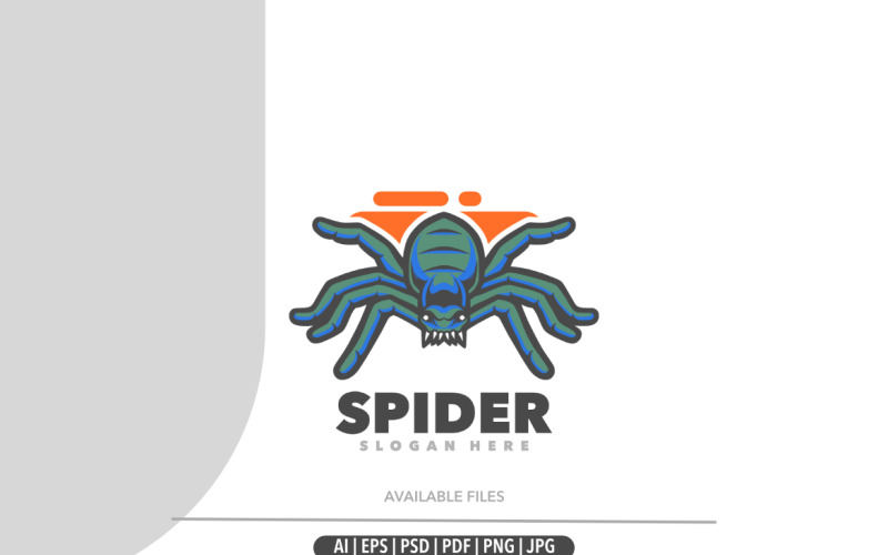Spider mascotte schattig logo sjabloon