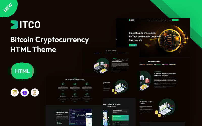 Bitco – 比特币和 ICO 加密货币网站模板
