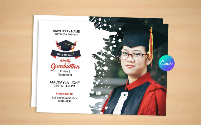 Graduation Announcement Card Template - TemplateMonster Graduation Announcement Card Template - TemplateMonster