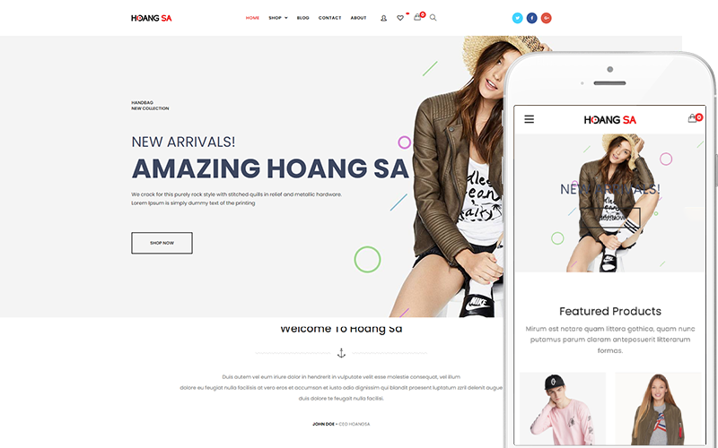 Hoang Sa - сучасна тема моди Тема WooCommerce