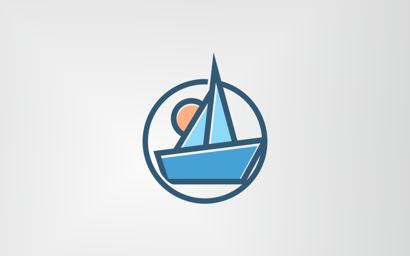 koło szablon logo linii statku