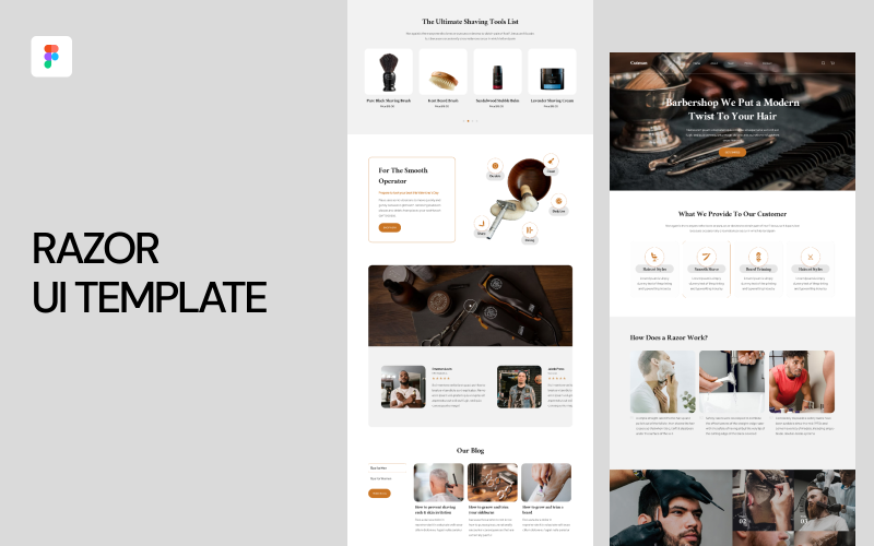 Modelo de Design da Web Razor UI