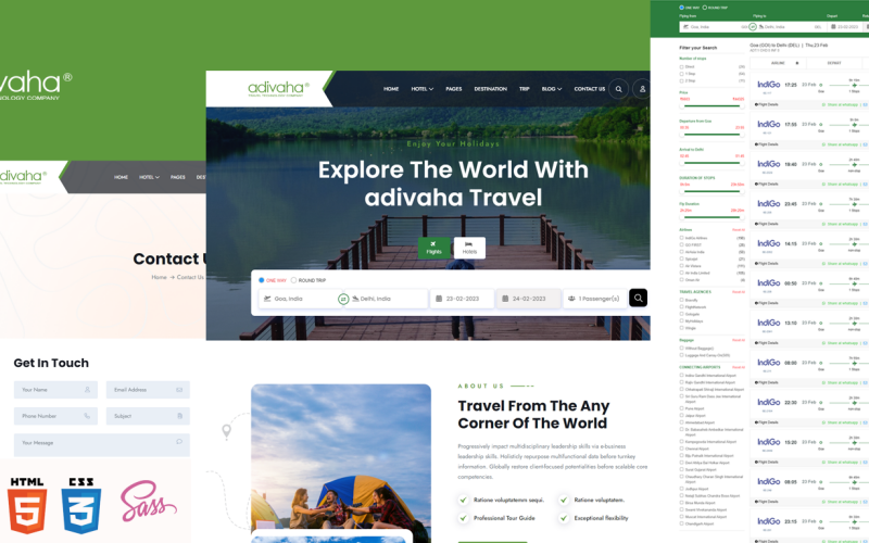 Adivaha Thema's - Hotel, vluchten en Tour Meta Search Affiliate Theme