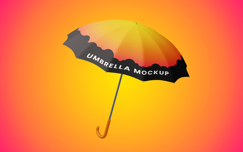 Benutzerdefinierte Regenschirm-Mockup-Vorlage