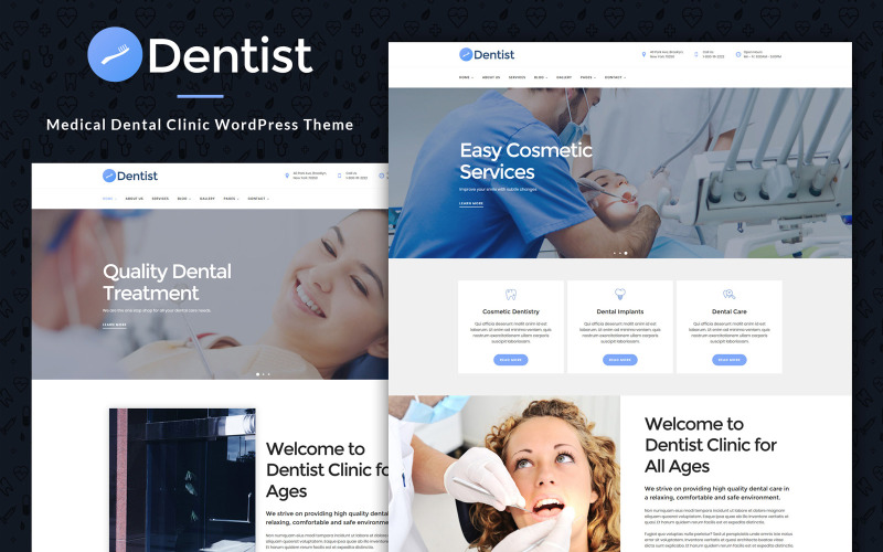 Dentista - Tema de WordPress para clínica médica dental