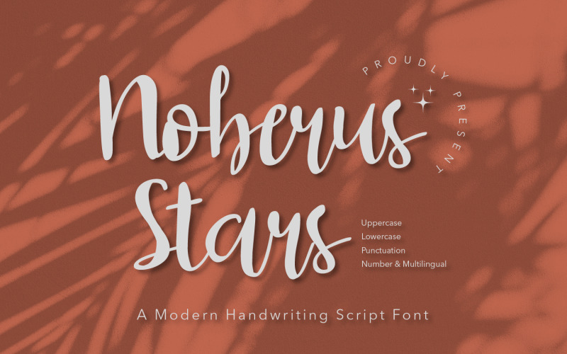 Noberus Stars - Moderne scriptlettertypen