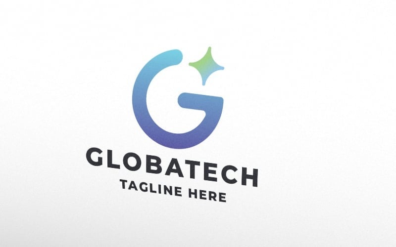 Plantilla de logotipo de vector de letra G de tecnología global