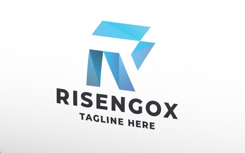 Risengox Harf R Logo Şablonu