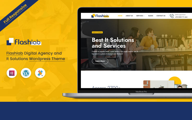 Téma Flashlab Digital Agency a it Solutions Wordpress