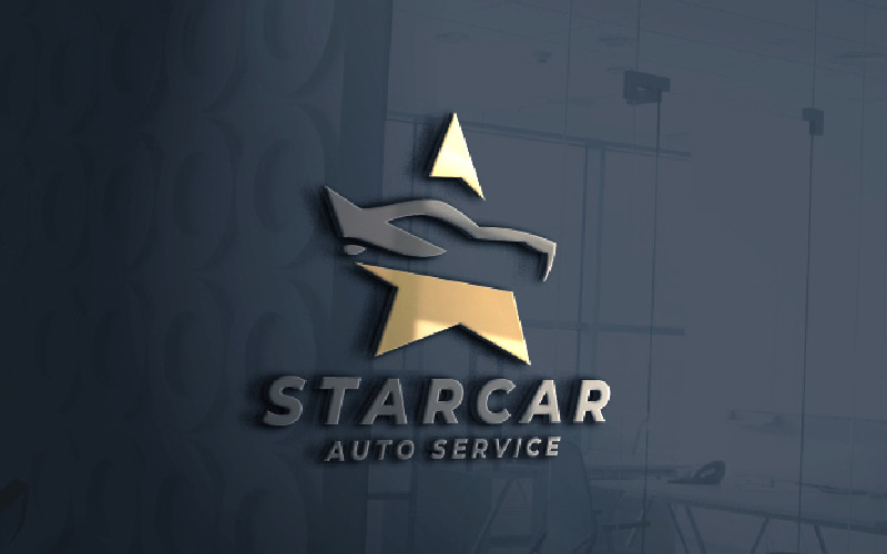 Векторный шаблон логотипа Star Car