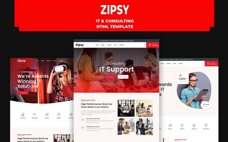 Zipsy - IT 和业务咨询模板