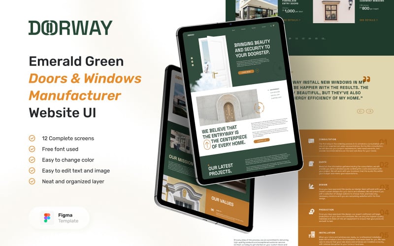 Doorway – emerald green doors and windows manufacturer